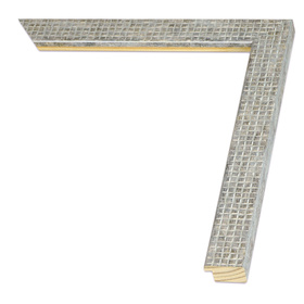 Ramka na zdjęcia, plakaty, lustra na wymiar LUCA #2376. Współczesna, mozaika, drewniana oprawa - panel, kolor jasne srebro