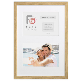 Ramka drewniana galeria passe-partout Natural 20x27 - kolor naturalne drewno