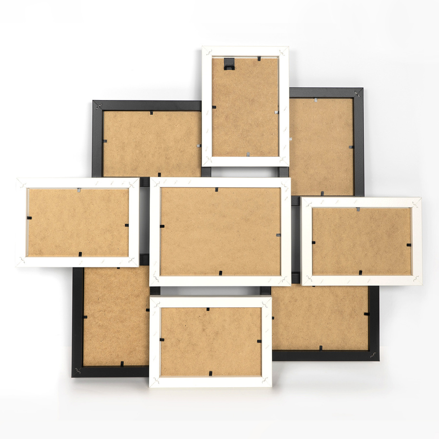 Multirama w czarno-białym kolorze MULTI HEN 1-2 na 9 zdjęć ramka na zdjęcia