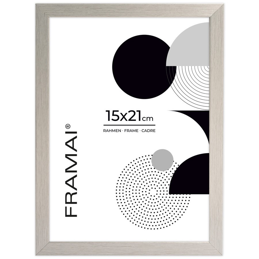 Srebrna ramka na zdjęcia w rozmiarze 15x21 cm