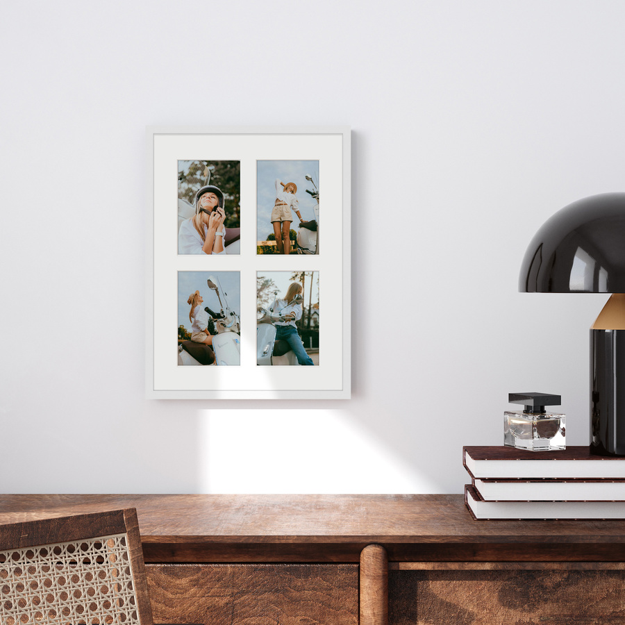 Foto galeria 30x40 cm na 4 zdjęcia o wymiarach 10x15 cm biała