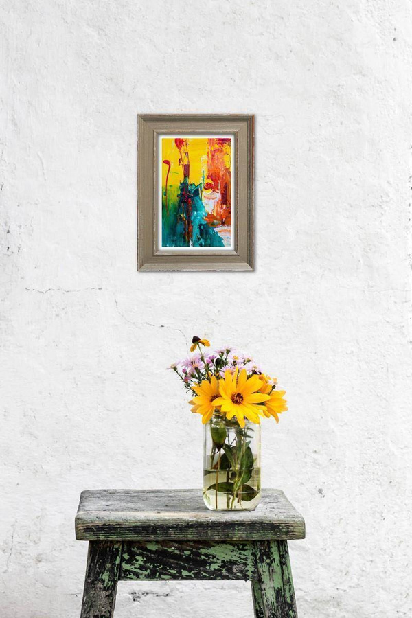 Ramka drewniana GIRIO 2030, fotoramka na zdjęcia, plakaty lub obrazy w stylu shabby chic - kolor beżowy, przetarcia