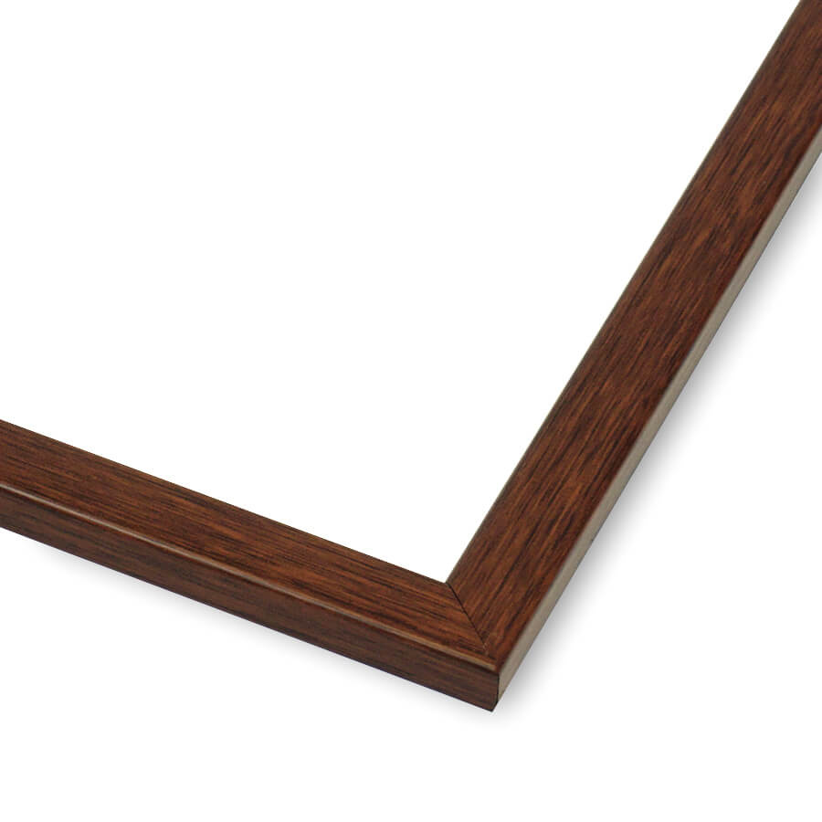 Ramka na zdjęcia, plakaty, rysunki na wymiar LUCA #2200. Współczesna, płaska drewniana oprawa - panel, kolor brązowy