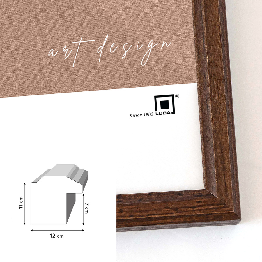 Galeria ścienna PRESTO 4 GF0003. Zestaw brązowych ramek na ścianę