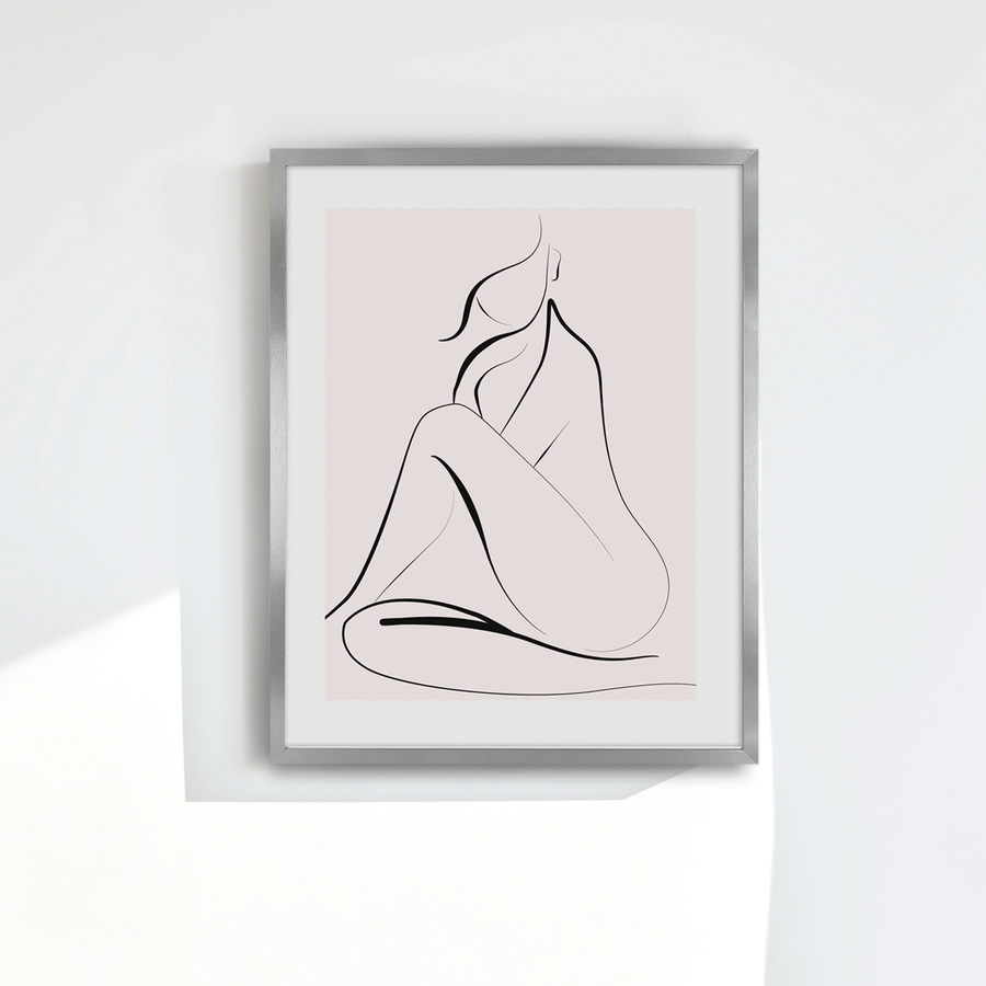 Srebrna ramka HEN S 40x50 cm