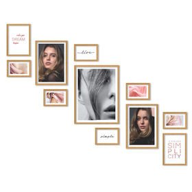 Zestaw ramek  PINIA 00 GF0030 L- galeria ramek na 11 zdjęć