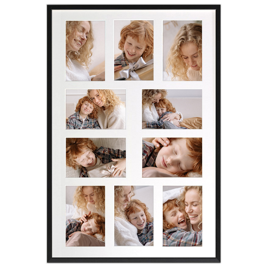 Ramka drewniana galeria passe-partout Black 40x60 - kolor czarny