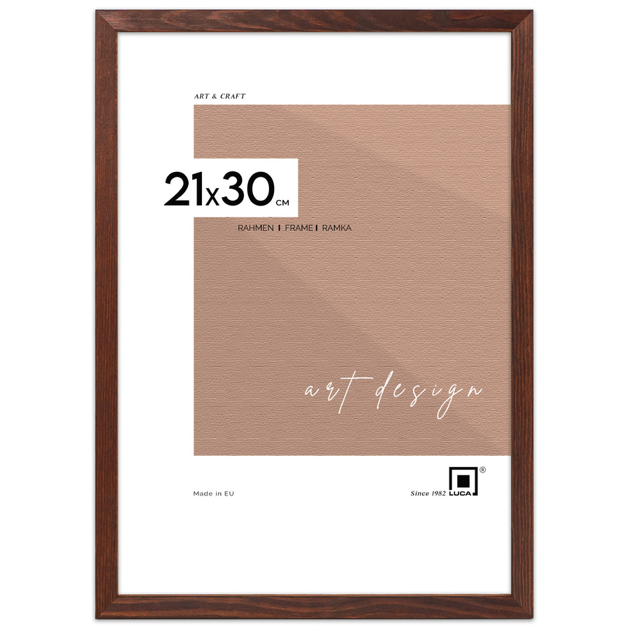 Galeria ścienna PINIA 3 GF0003. Zestaw brązowych ramek na ścianę