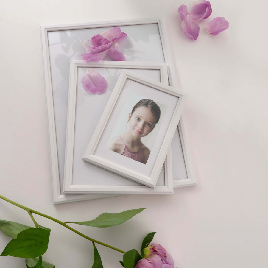 Ramka drewniana PRESTO 1852, szlachetna i trwała fotoramka na zdjęcia, plakaty lub rysunki - kolor biały