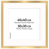 Ramka 40×40 cm w złotym kolorze z passe-partout przeznaczonym na zdjęcia 30×30 cm