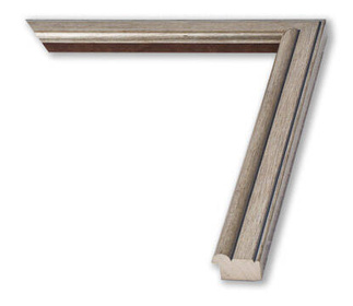 Rama do obrazów, zdjęć oraz plakatów na wymiar LUCA #294. Nowoczesna profilowana, drewniana oprawa - blint, kolor srebrny