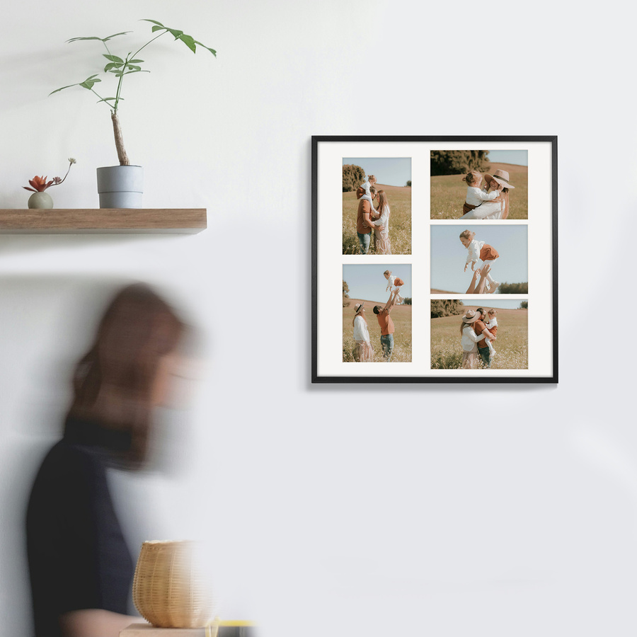 Foto galeria 50x50 cm na 5 zdjęć o wymiarze 15x21 cm kolor czarny