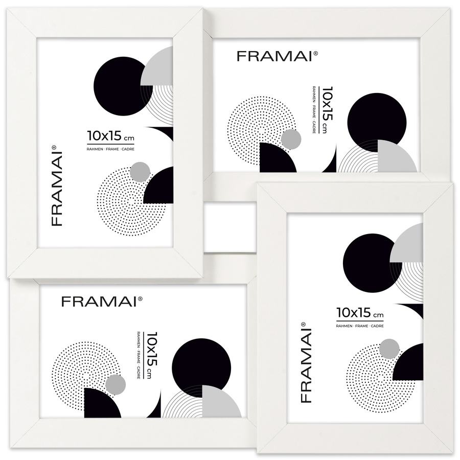 Multirama HEN WHITE zestaw ramek 4 X 10x15 cm biała