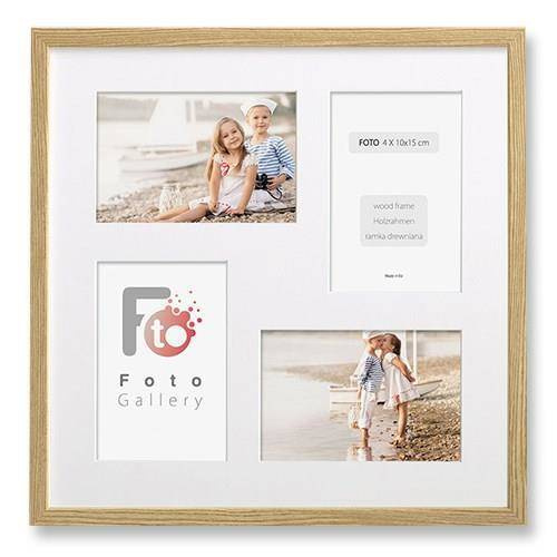 Ramka drewniana galeria passe-partout Natural 34x34 - kolor naturalne drewno