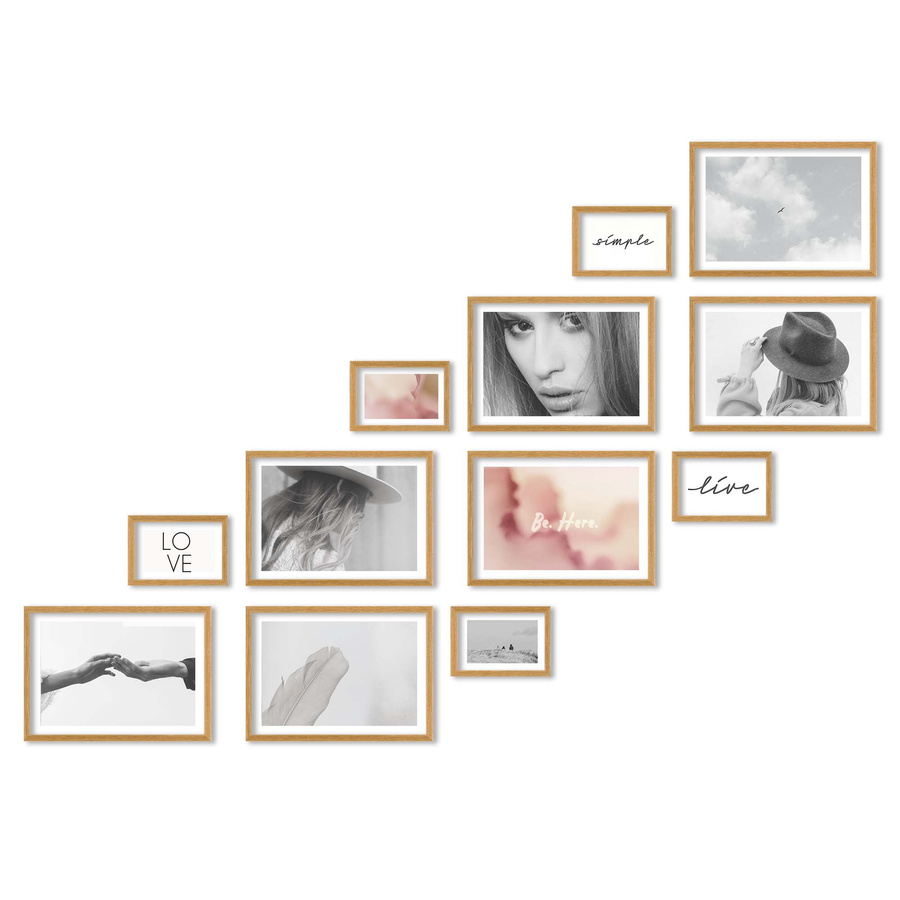 Zestaw ramek PINIA 00 GF0032 R - galeria ramek na 12 zdjęć