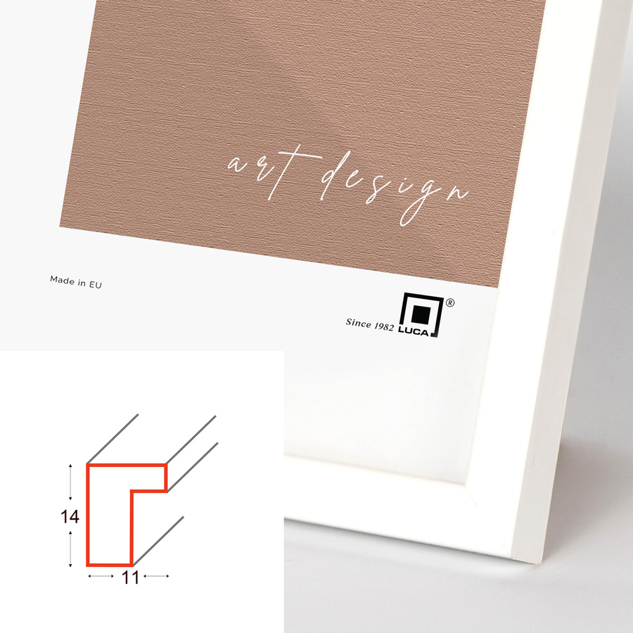 Galeria ścienna PINIA 1 GF0001. Zestaw białych ramek na ścianę