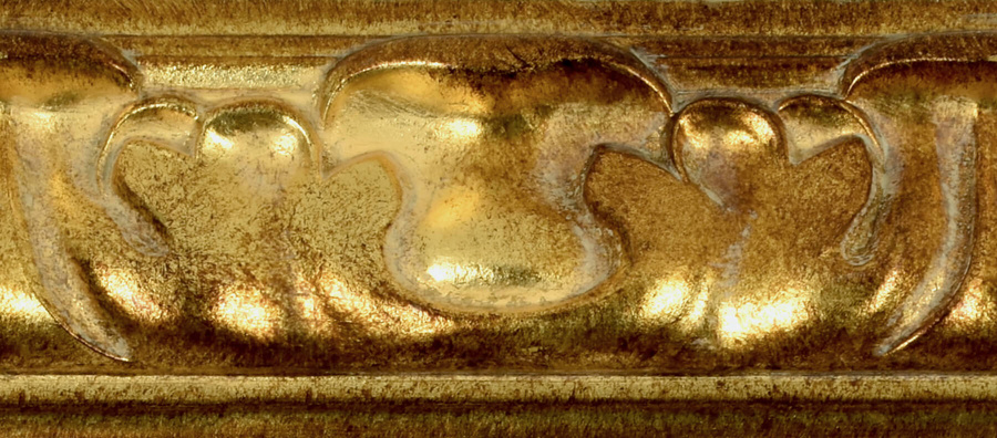 Rama do obrazów, zdjęć, luster na wymiar LUCA #2554. Ornamentowana drewniana oprawa - holenderka, w kolorze złotym