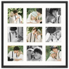 Foto galeria 40x40 cm na 9 zdjęć o wymiarach 10x10 cm czarna