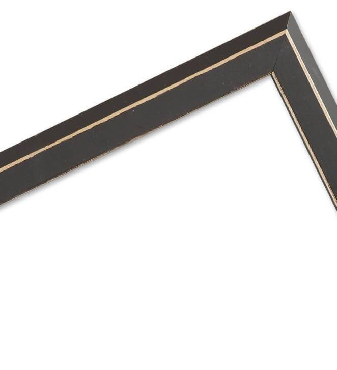 Ramka drewniana MARINA 2798, nowoczesna fotoramka na zdjęcia, plakaty lub rysunki - kolor czekoladowy, przetarcia