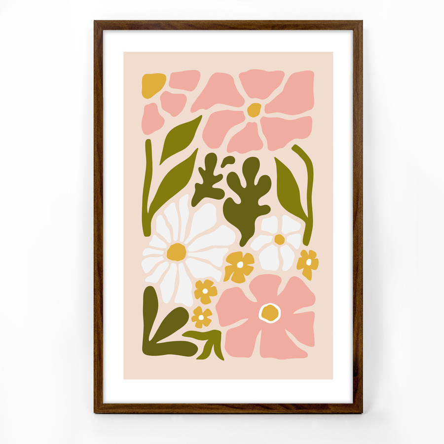 Brązowa ramka na zdjęcia w rozmiarze 40x60 cm