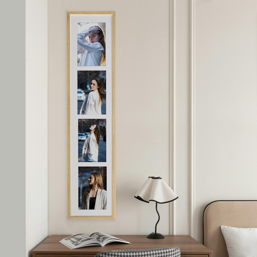 Ramka drewniana galeria passe-partout Natural 15x68 - kolor naturalne drewno