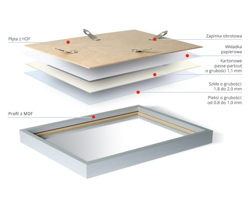 Ramka ALU FP 2 CZARNA 21x30 cm