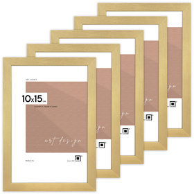 Zestaw ramek drewnianych PINIA 3579 PAK 5 szt. - kolor złoty