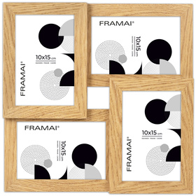 Multirama HEN WOOD zestaw ramek 4 X 10x15 cm czarna