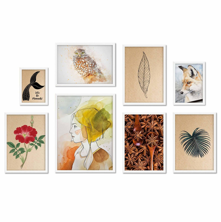 Zestaw białych ramek galeria HIT 01 GF0009