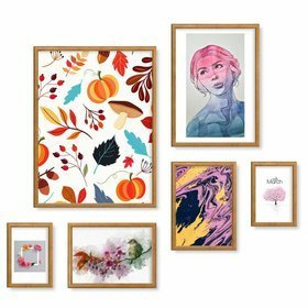 Zestaw dębowych ramek galeria 3 GF10 2x10x15 2x15x21 1x21x30 1x30x40