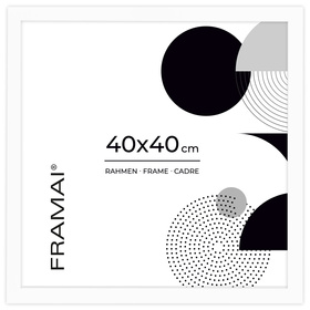 Biała ramka na zdjęcia  w rozmiarze 40x40 cm
