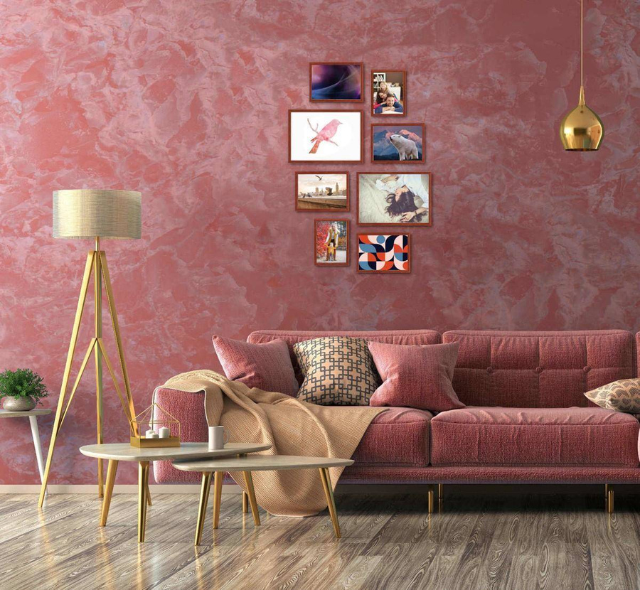 Galeria ścienna PRESTO 5 GF0007. Zestaw brązowych ramek na ścianę