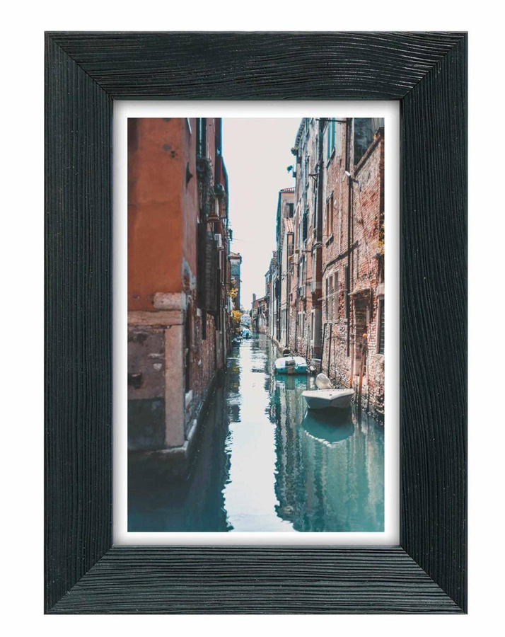 Ramka drewniana COLLE 2984, nowoczesna fotoramka na zdjęcia, plakaty lub rysunki - kolor czarny