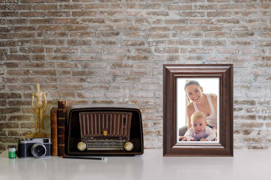 Ramka drewniana VIESTE 2075, szlachetna i trwała fotoramka na zdjęcia, plakaty lub obrazy - kolor brązowy