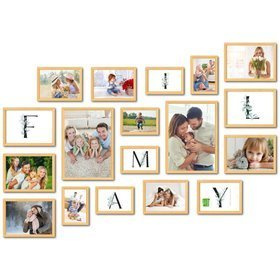 Galeria ścienna PRESTO 0 GF0006. Zestaw naturalnych ramek na ścianę