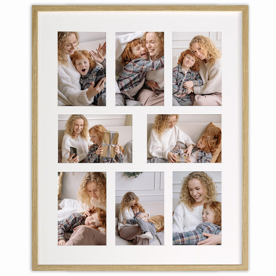 Ramka drewniana galeria passe-partout Natural 40x50 A - kolor naturalne drewno