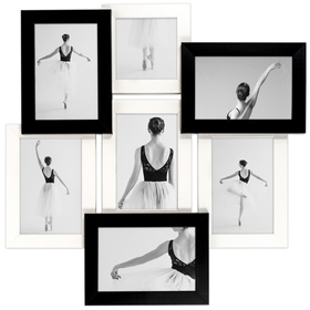 Multirama czarno-biała MULTI  HEN 1-2 na 7 zdjęć ramka na zdjęcia