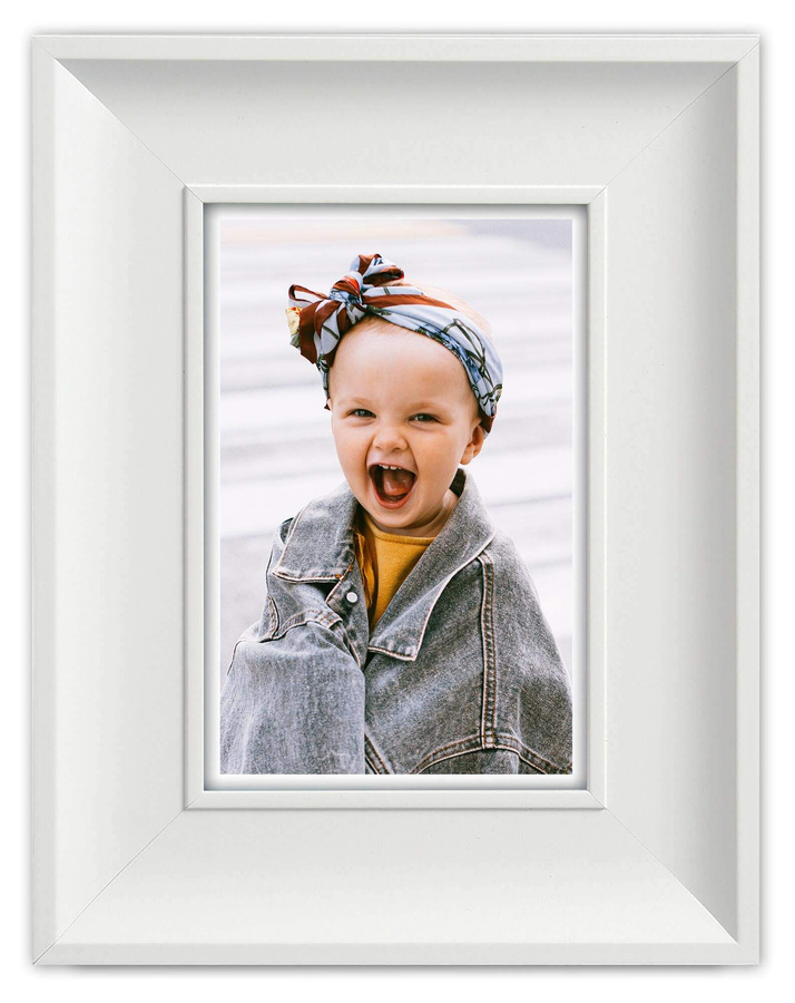 Ramka drewniana SALETTI 2125, klasyczna fotoramka na zdjęcia, plakaty lub obrazy - kolor biały