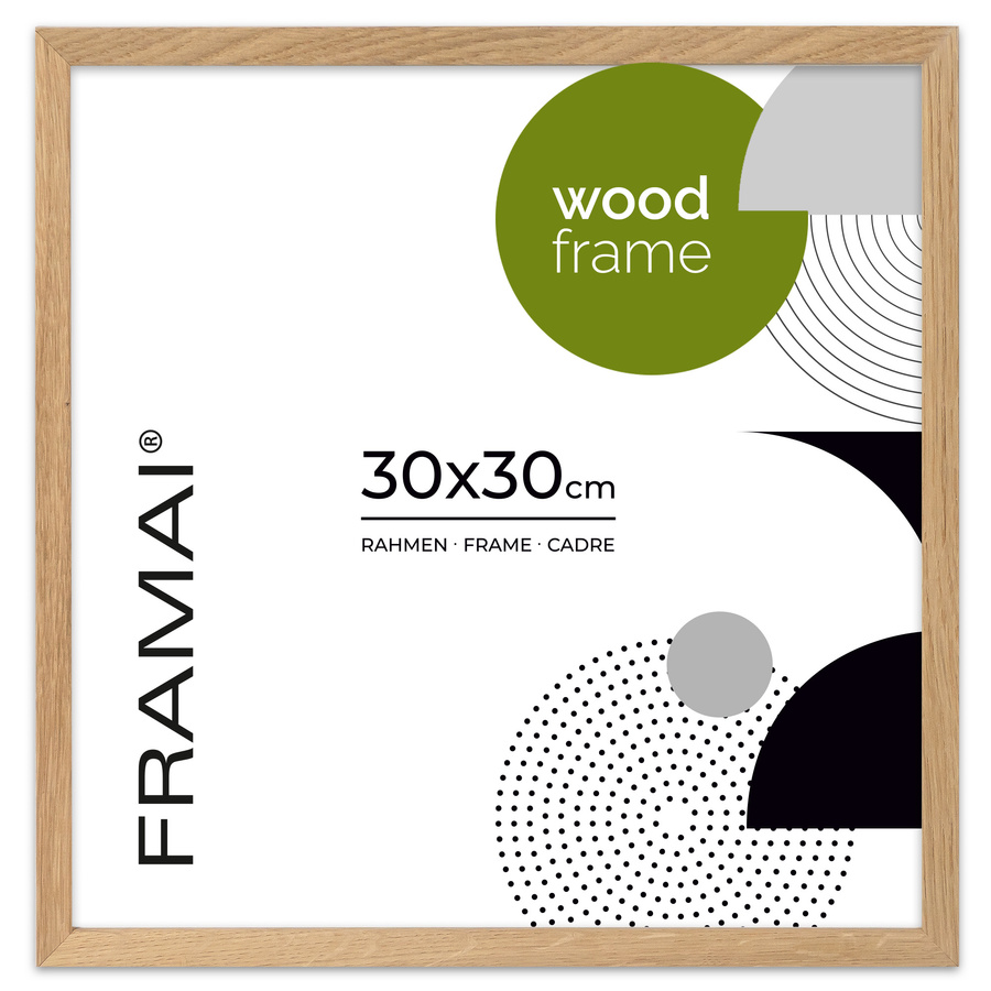 Dębowa ramka na zdjęcia w rozmiarze 30x30 cm