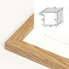 Naturalna ramka z passe partout na zdjęcia w rozmiarze 30x30 cm z passe partout 20x20 cm