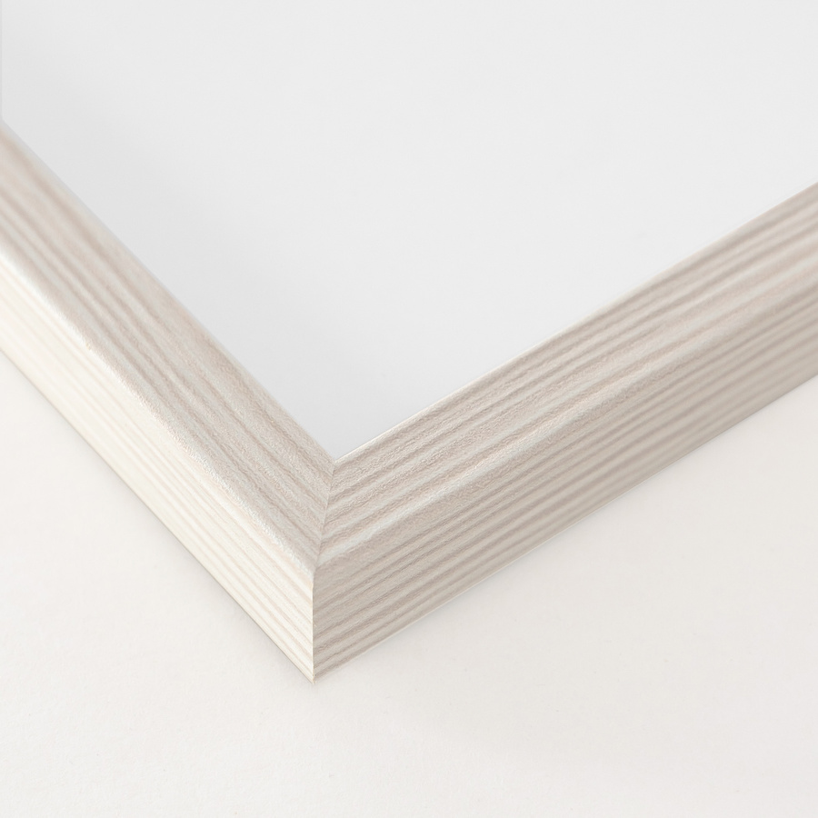 Biała ramka na zdjęcia z przetarciami FDM 5 w rozmiarze 30x40 cm