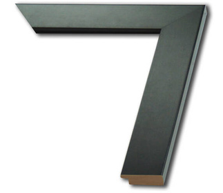 Rama do obrazów, zdjęć, plakatów oraz luster na wymiar LUCA #1823. Nowoczesna płaska, drewniana oprawa - kolor czarny mat