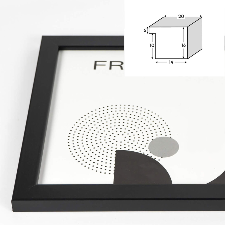 Czarna ramka na zdjęcia o rozmiarze 50x50 cm