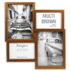 Multirama drewniana Brown 44, zestaw ramek 2 X 10x15 cm, 2 X 15x21 cm - brązowa