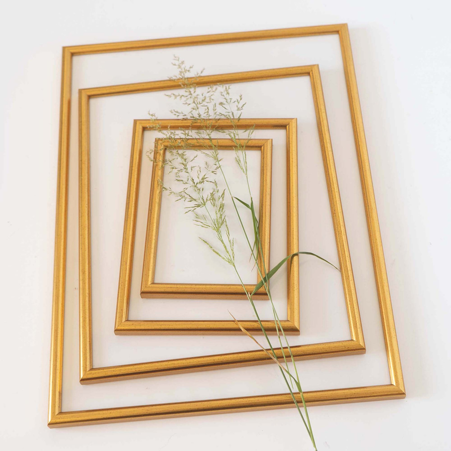 Ramka drewniana TORI 1849, szlachetn fotoramka na zdjęcia, plakaty lub rysunki - kolor złoty