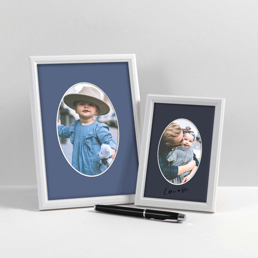 Passe partout 18x24 (13x18) OWAL NIEBIESKIE BLUE - LUCA Q5402