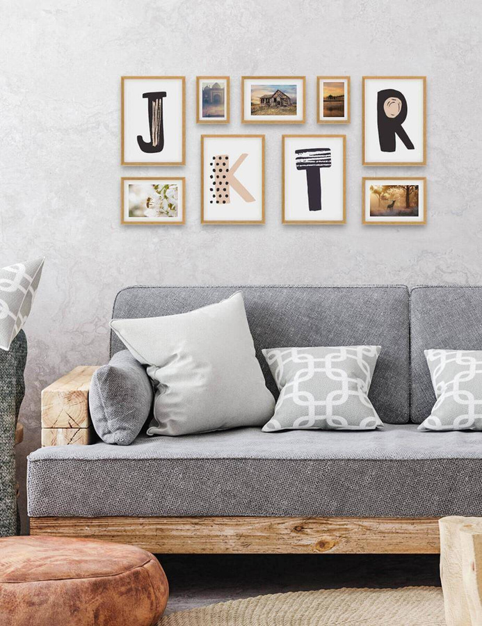 Zestaw dębowych ramek galeria Pinia 00 GF0004