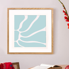 Naturalna ramka z passe partout na zdjęcia w rozmiarze 50x50 cm z passe partout 40x40 cm
