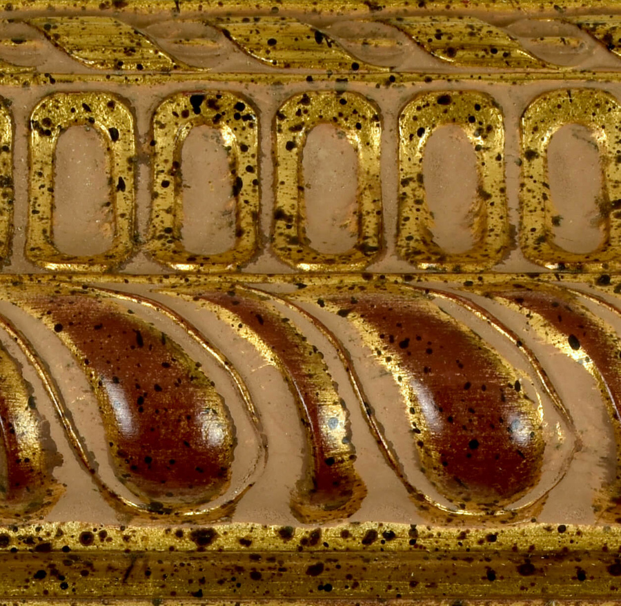 Rama do obrazów, zdjęć, luster na wymiar LUCA #2573. Ozdobna stylowa, drewniana oprawa - holendreka w kolorze złoto-brązowy