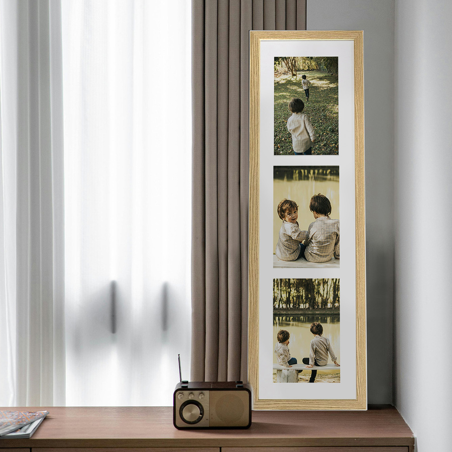 Ramka drewniana galeria passe-partout Natural 15x52 - kolor naturalne drewno